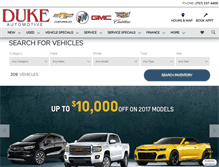 Tablet Screenshot of dukeauto.com